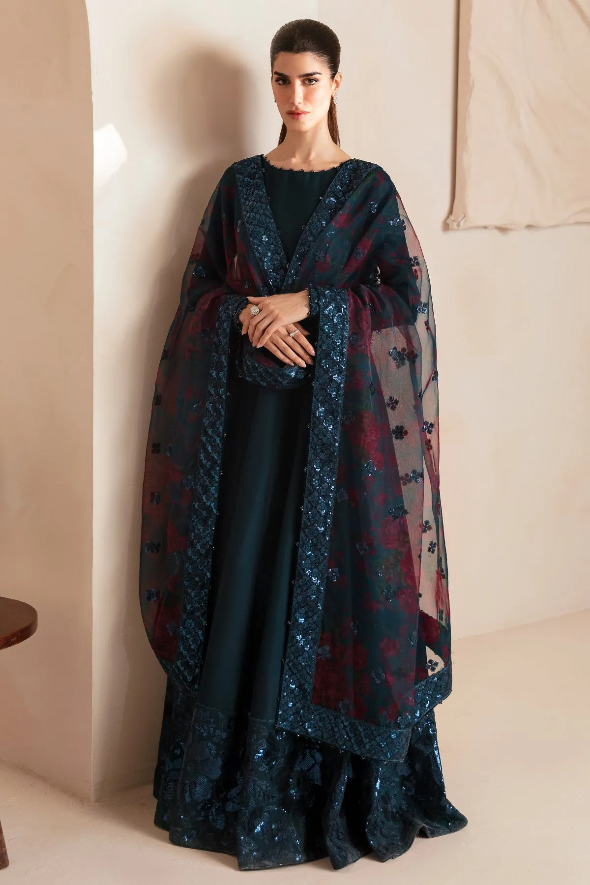 Premium Embroidered Raw Silk UR-7040