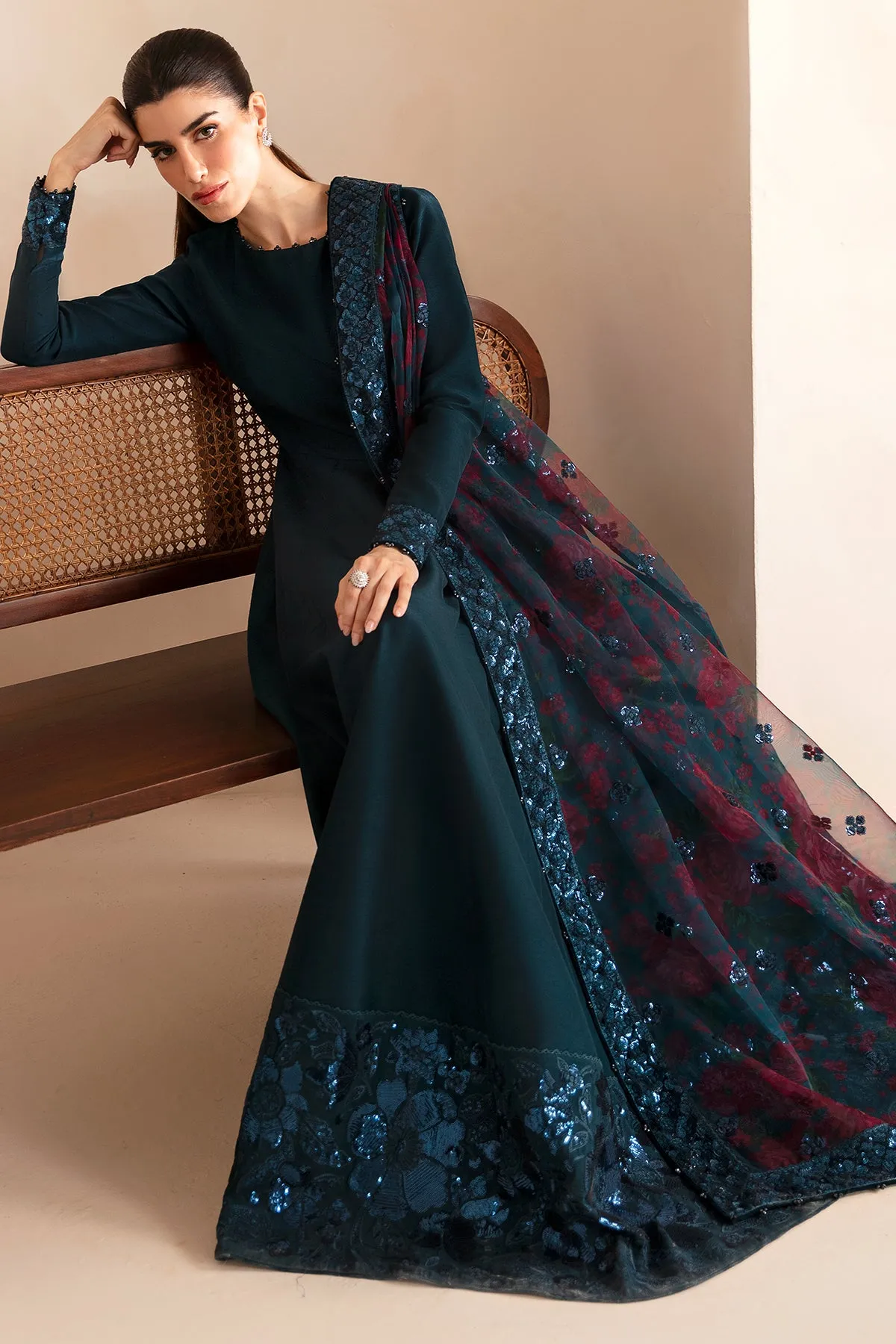 Premium Embroidered Raw Silk UR-7040