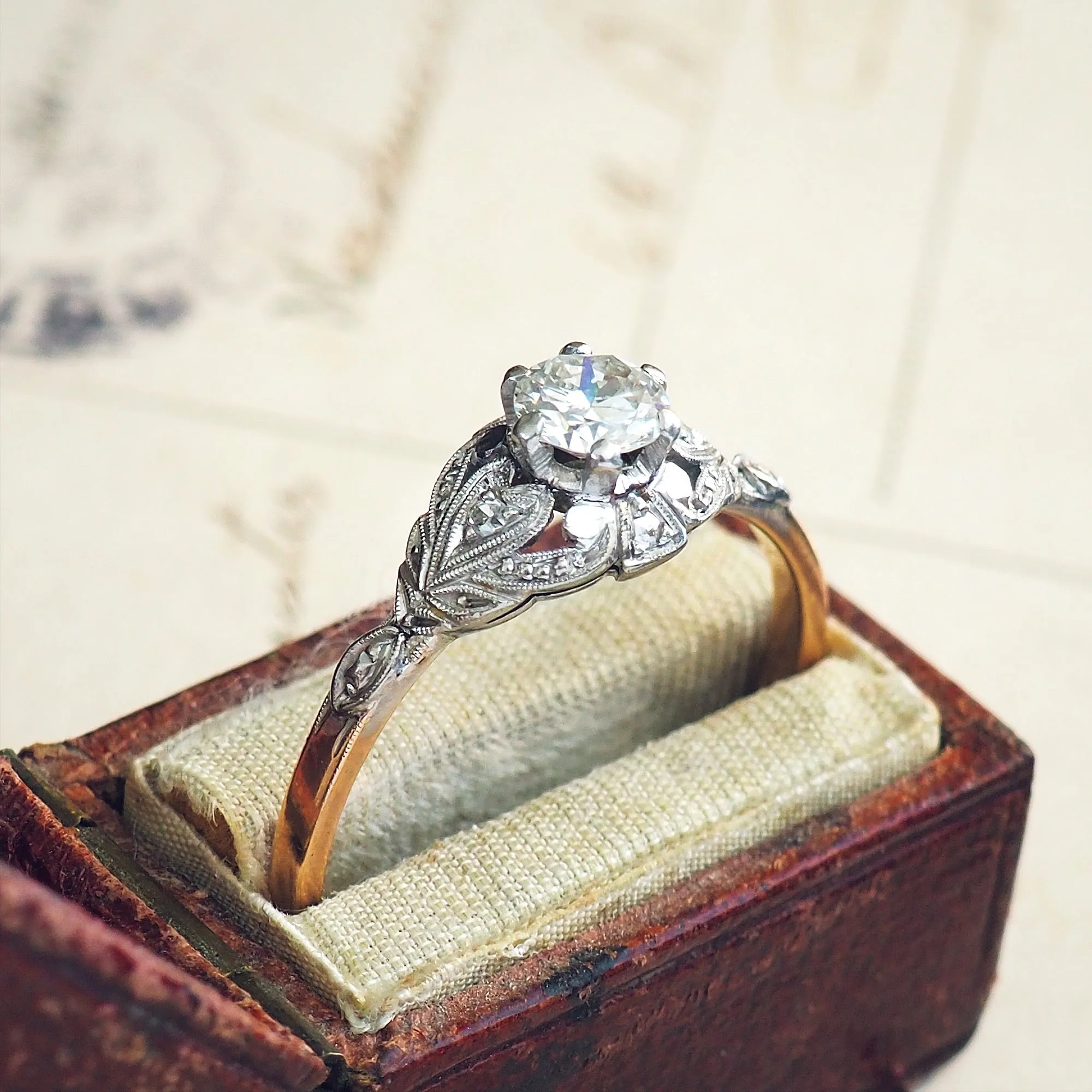 Pristine Vintage Perfection! Diamond Engagement Ring