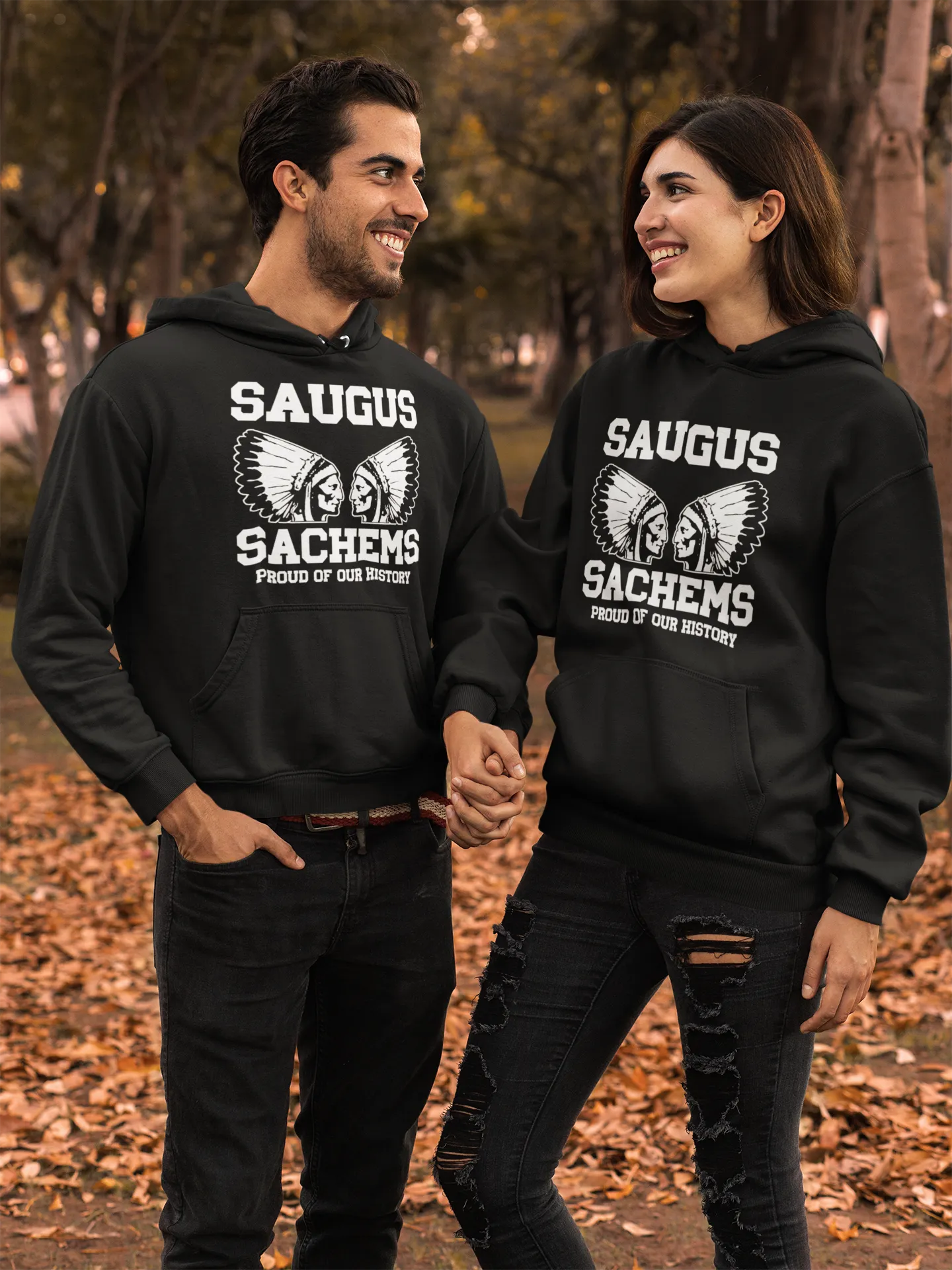 Proud Saugus Sachems Black Hoodie - Adult Sizes