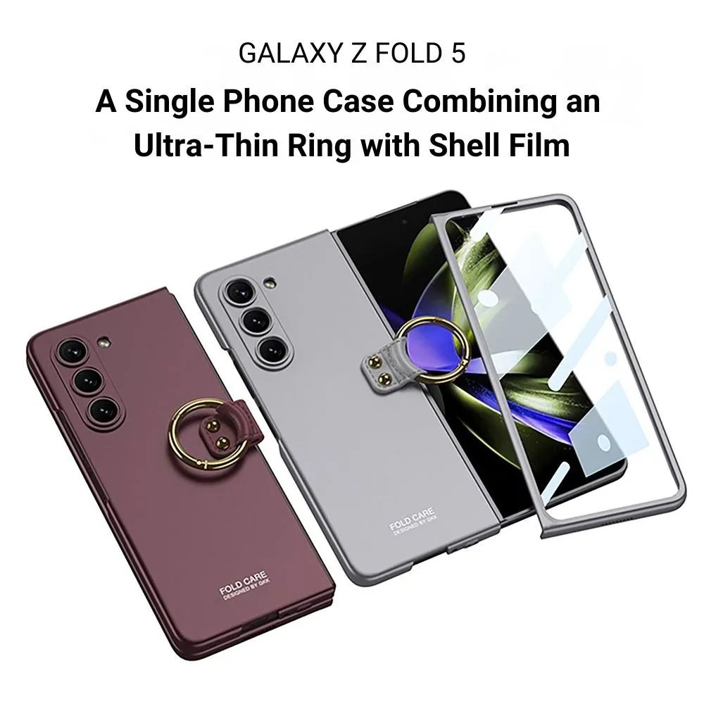 Rei Anti-Scratch Case for Galaxy Z Fold 5 With Ring Stand