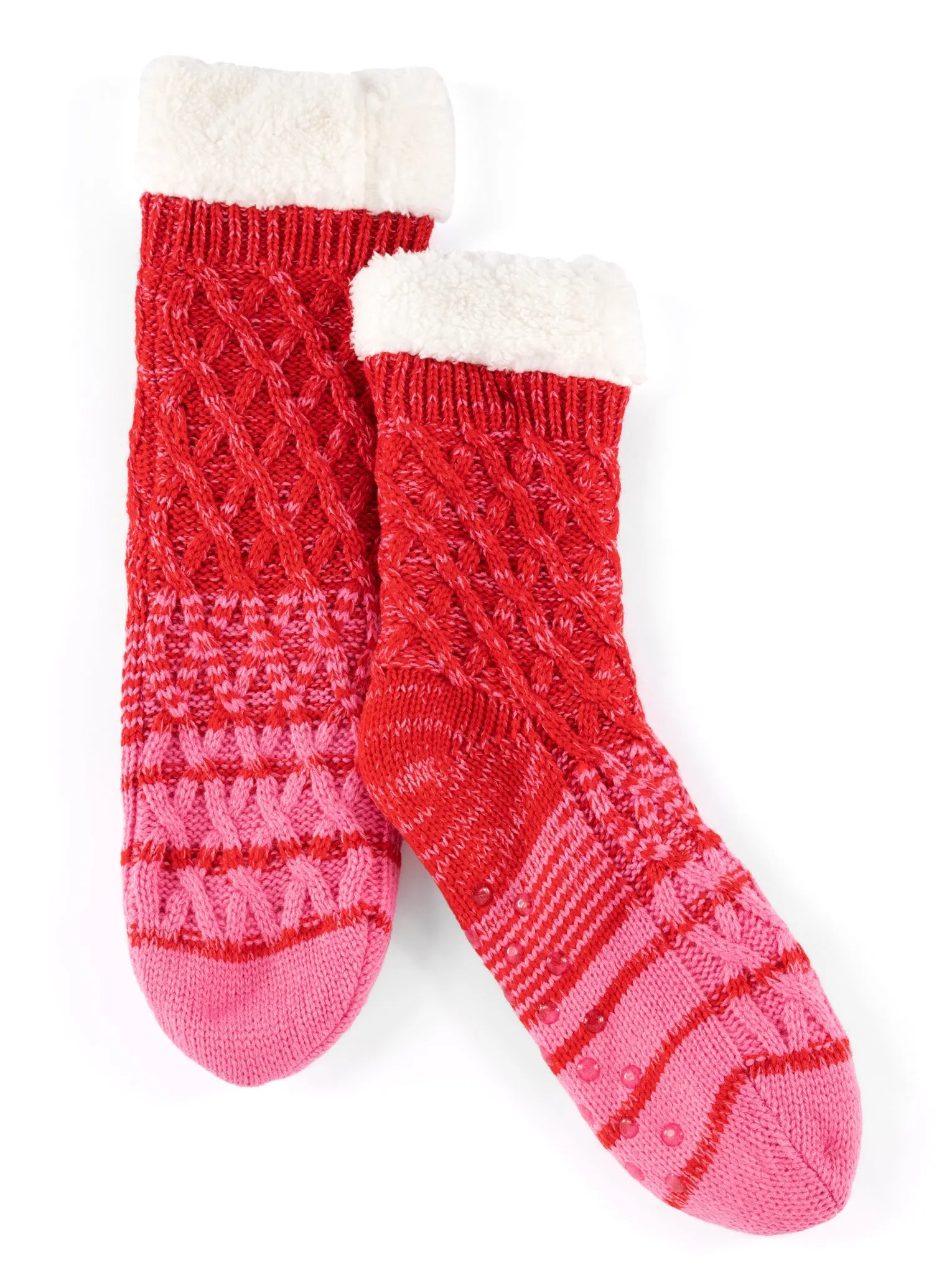 Shiraleah Jovie Slipper Socks, Red