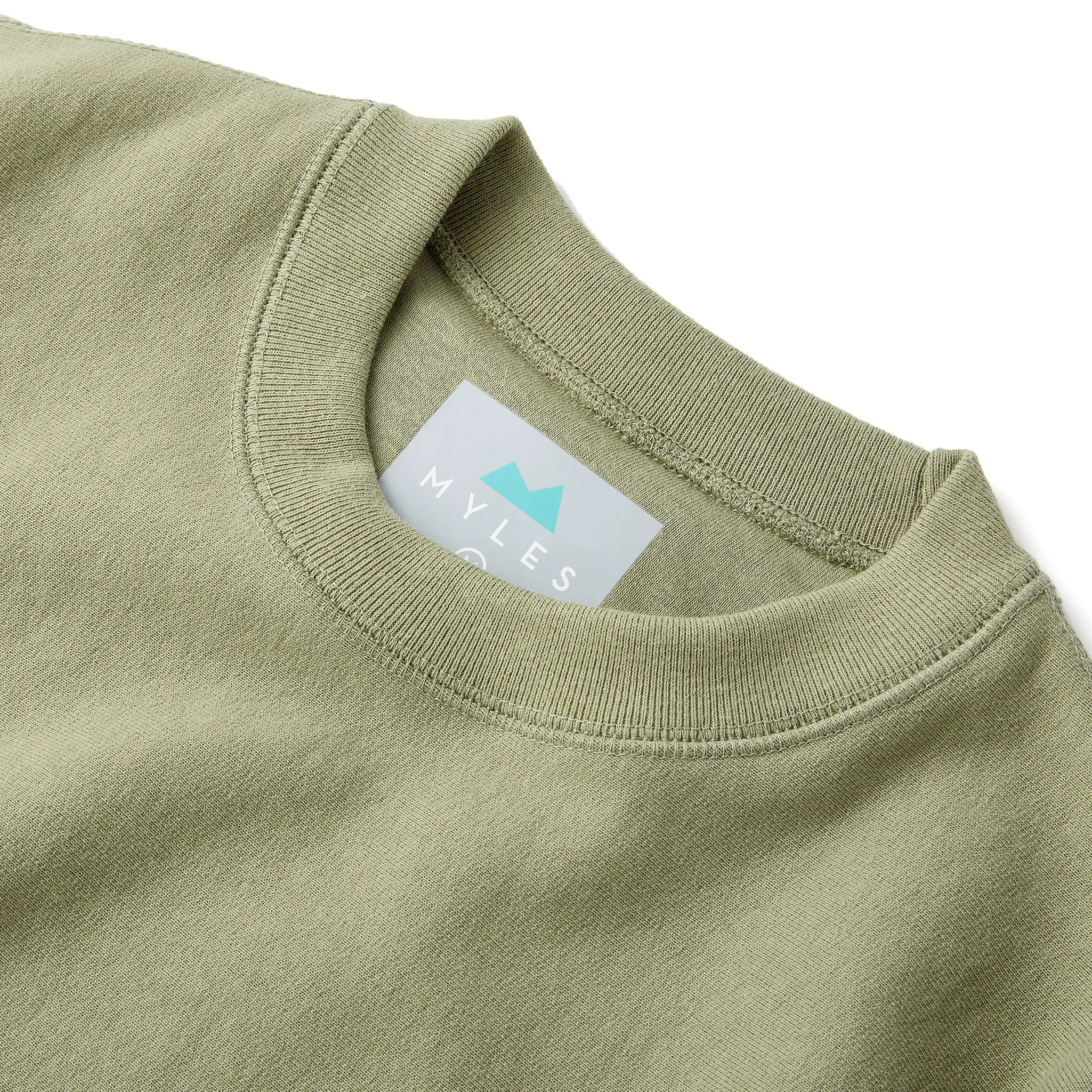 Skyline Heavyweight Fleece Crewneck in Dusty Olive