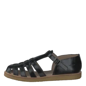 Strap Sandal With Buckle Black