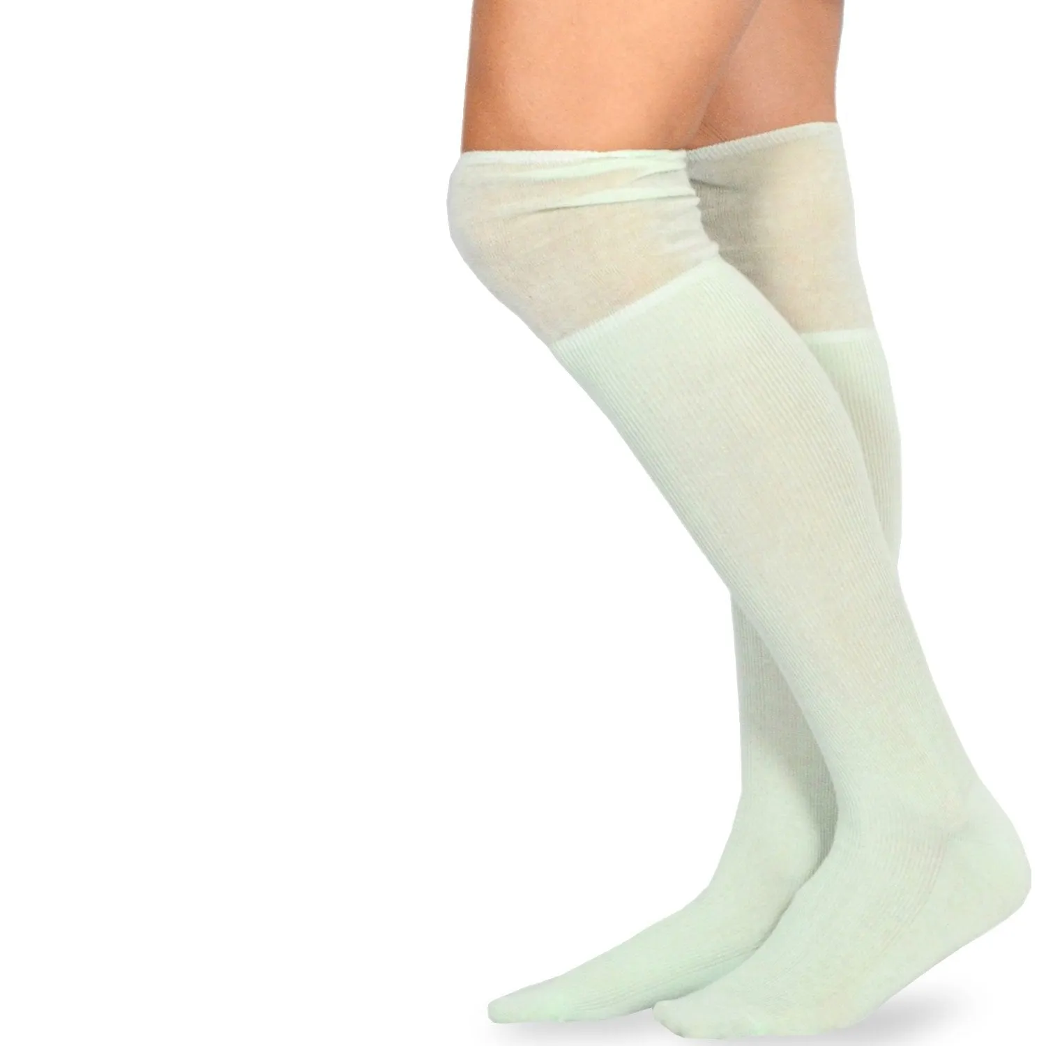 TeeHee Socks Women's Casual Cotton Over the Knee Slouch Top 4-Pack (10772)