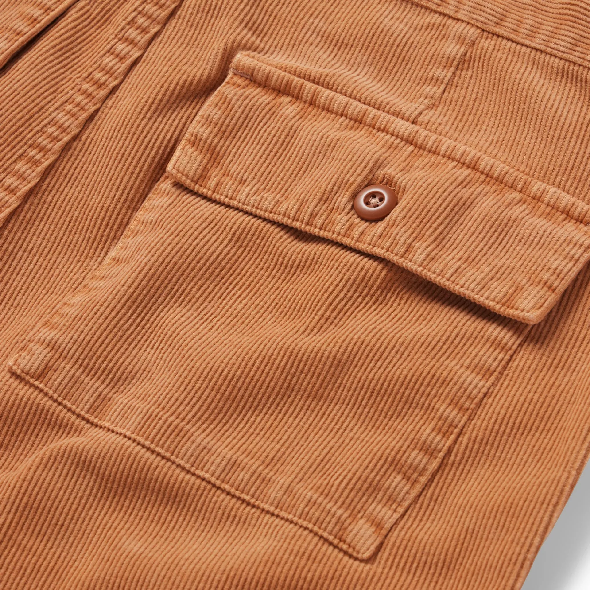 The Trail Short in Apricot Micro Cord