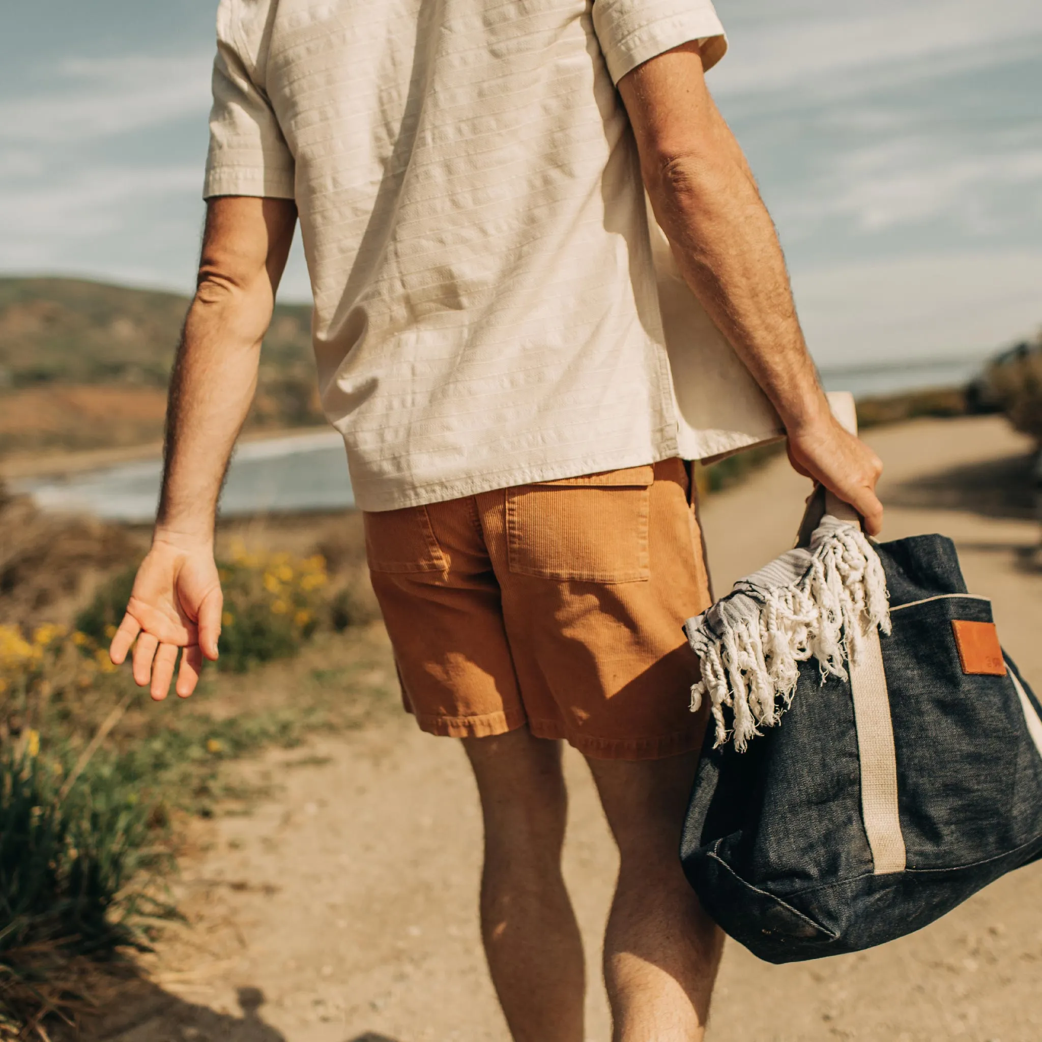 The Trail Short in Apricot Micro Cord