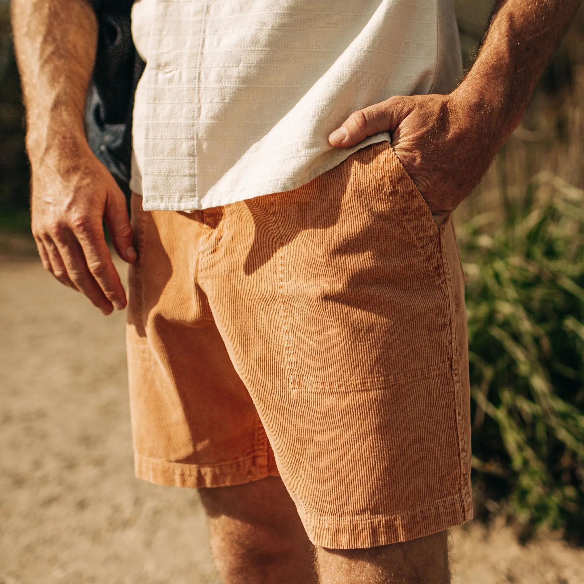 The Trail Short in Apricot Micro Cord