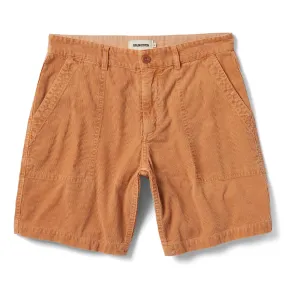 The Trail Short in Apricot Micro Cord