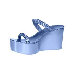 Tonino Mid-Wedge Baby Blue Sandal