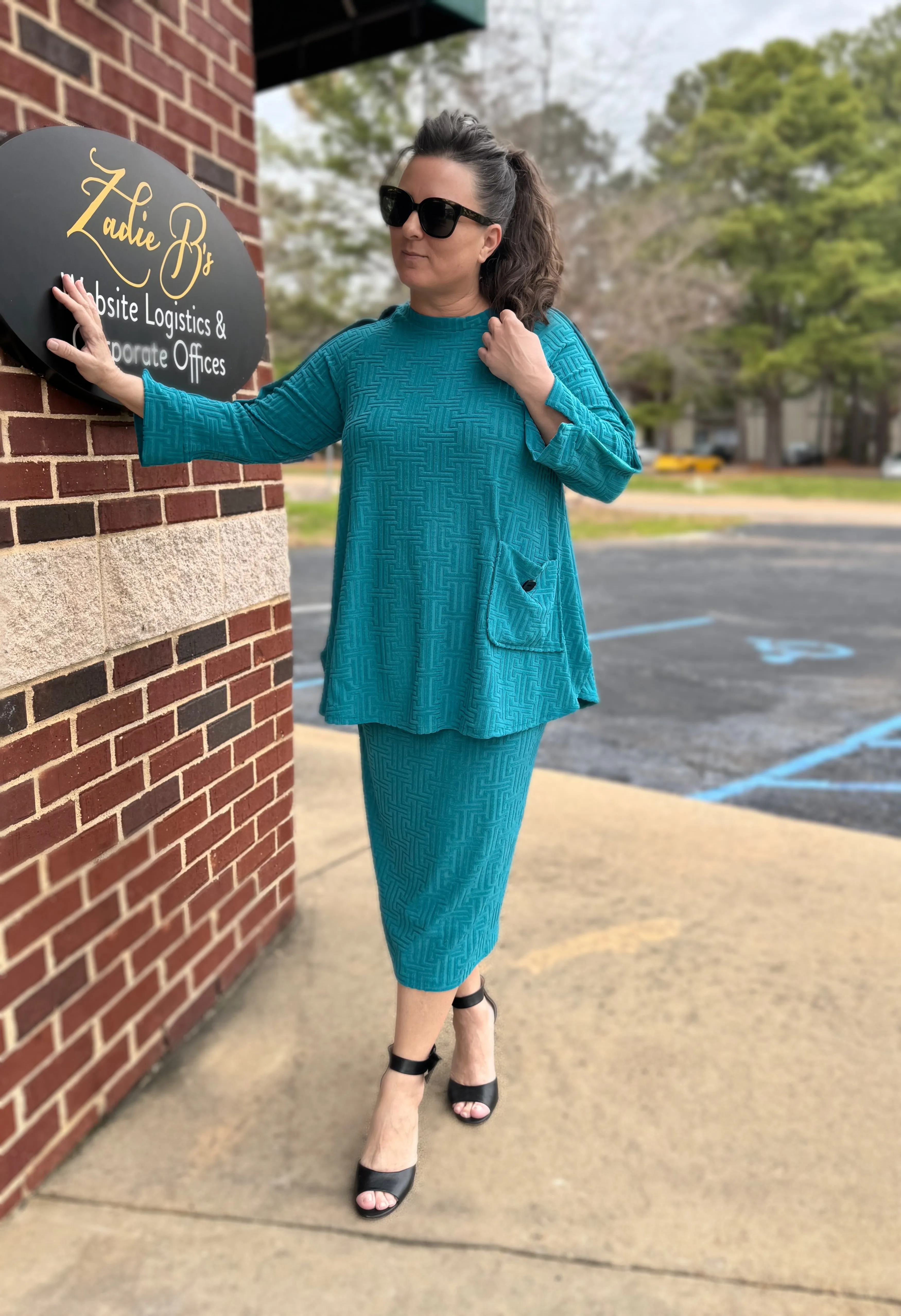 Tory Patterned Tunic w/Buttons