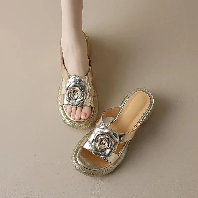 TSS99 Women's Casual Shoes - Leather Sandals Slippers