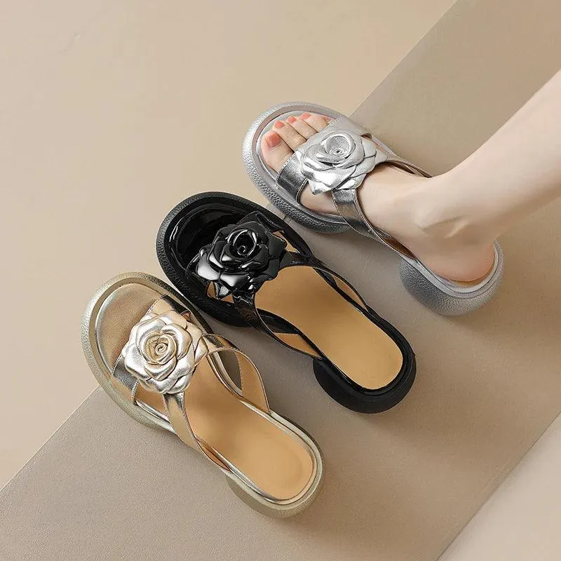 TSS99 Women's Casual Shoes - Leather Sandals Slippers