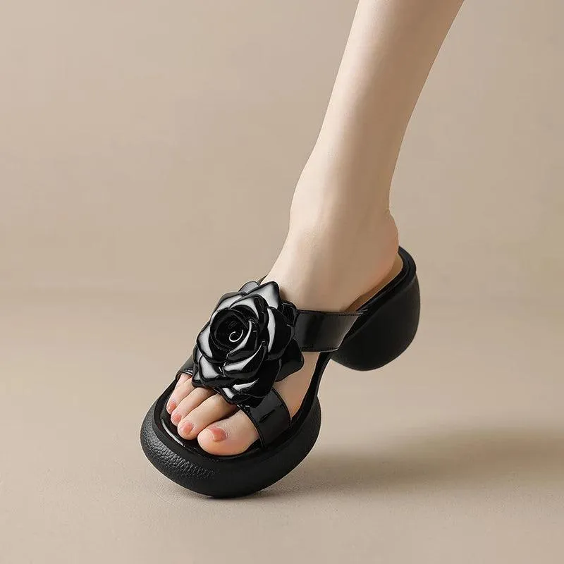 TSS99 Women's Casual Shoes - Leather Sandals Slippers