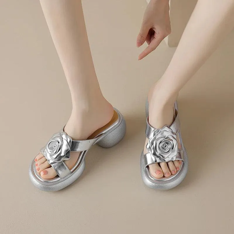 TSS99 Women's Casual Shoes - Leather Sandals Slippers