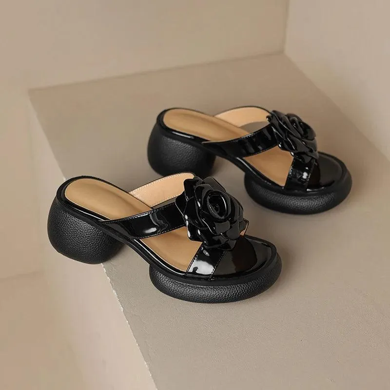 TSS99 Women's Casual Shoes - Leather Sandals Slippers