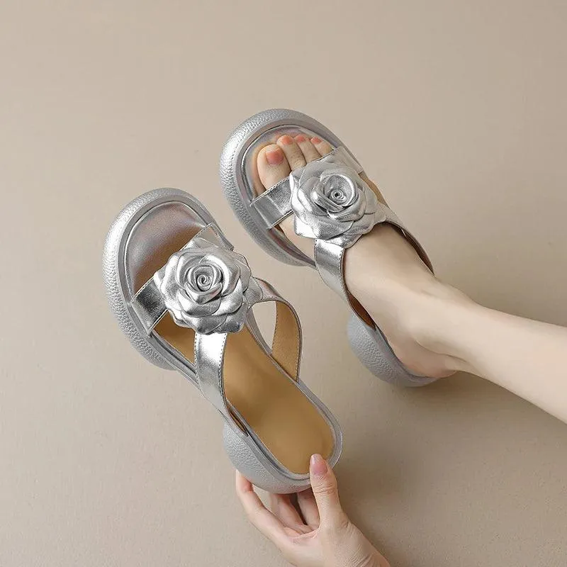 TSS99 Women's Casual Shoes - Leather Sandals Slippers