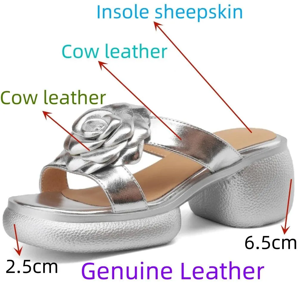 TSS99 Women's Casual Shoes - Leather Sandals Slippers