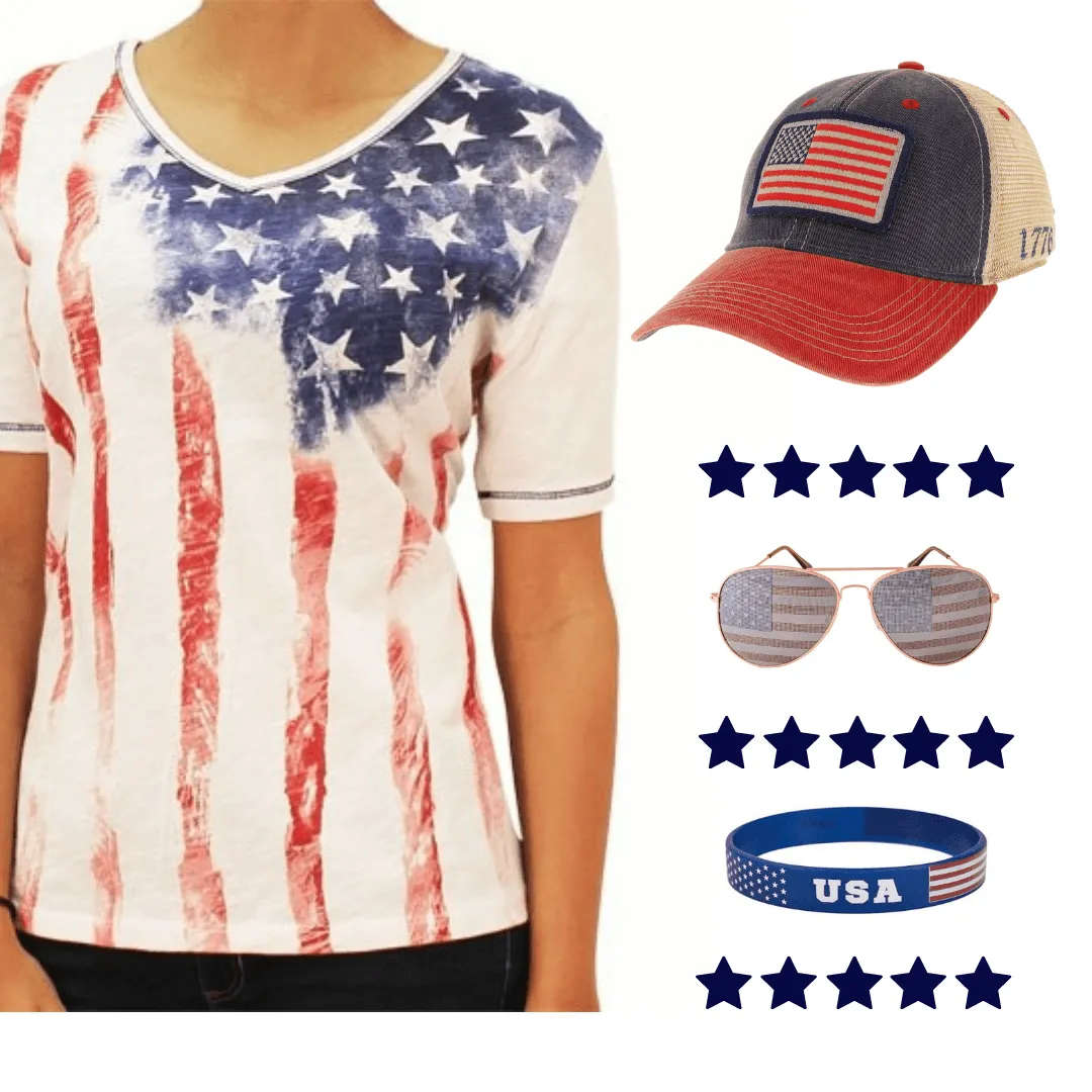 Women's Vintage Old Glory 4 Piece Bundle