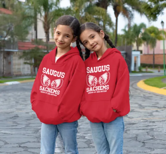 YOUTH - Proud Saugus Sachem Red Hoodie - YOUTH SIZES